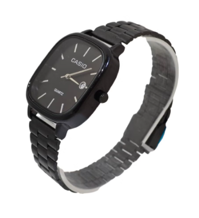Casio Watch for Unisex Stainless Steel -Black
