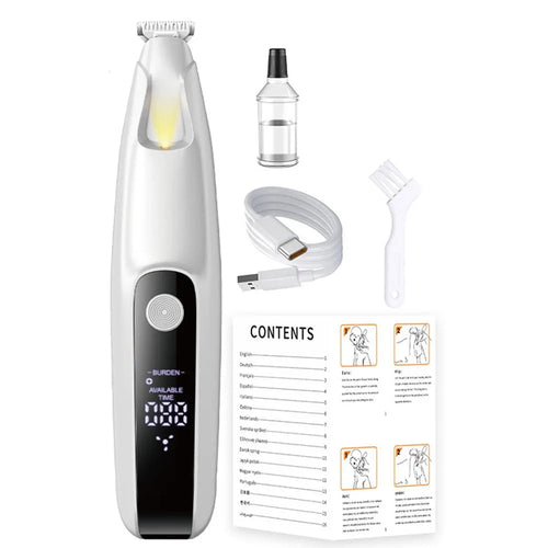 Convenient LED Dog Paw Trimmer LCD Display Fully Waterproof Cats Foot