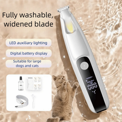 Convenient LED Dog Paw Trimmer LCD Display Fully Waterproof Cats Foot