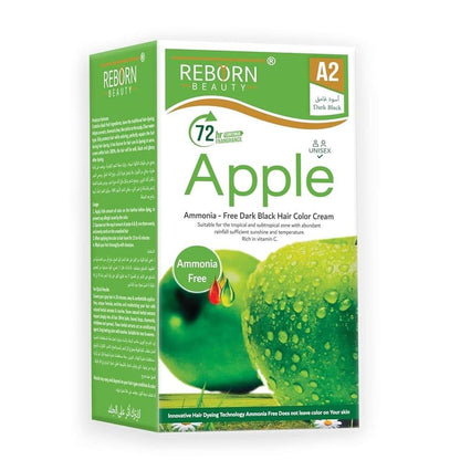 Reborn Beauty Hair Dye Dark Black Cream 500 ml + Developer 500 ml