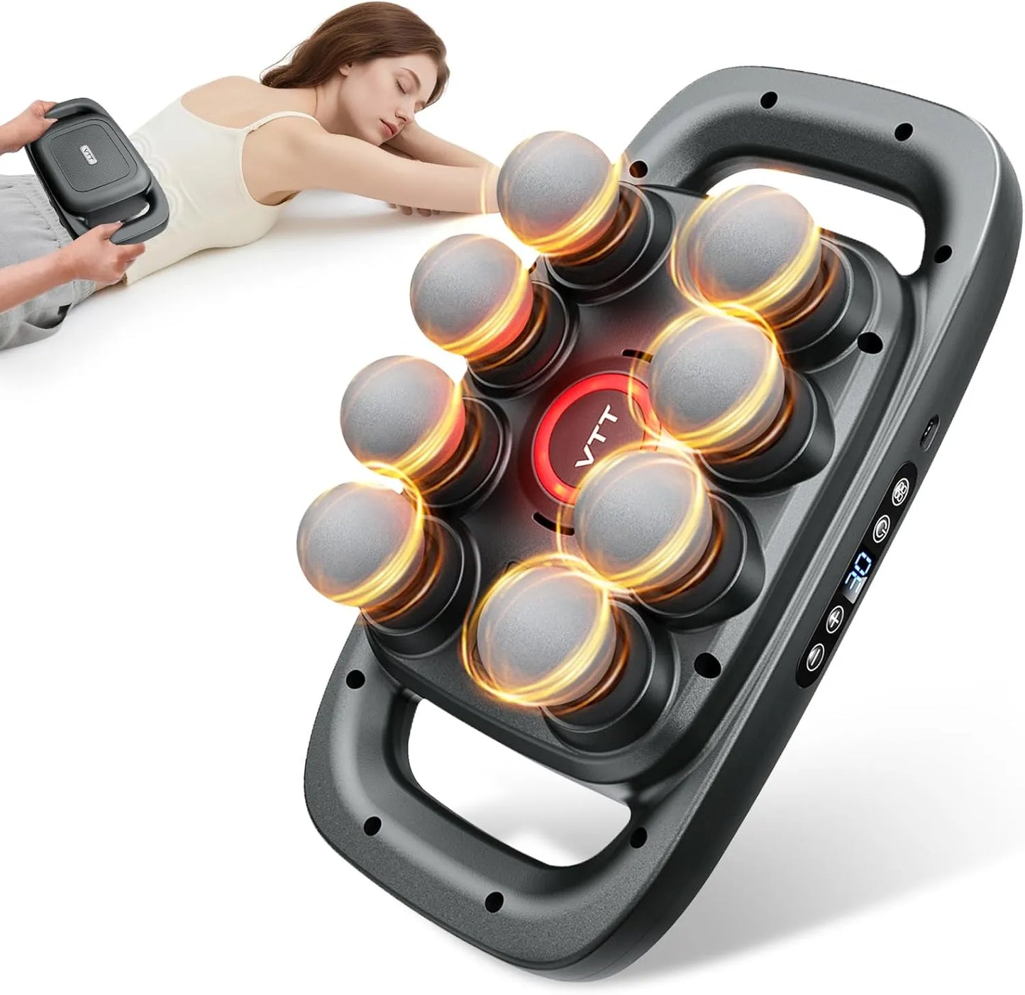 8 Head Massage Gun for Back, Shoulders, Legs,  & Muscle Pain Relief