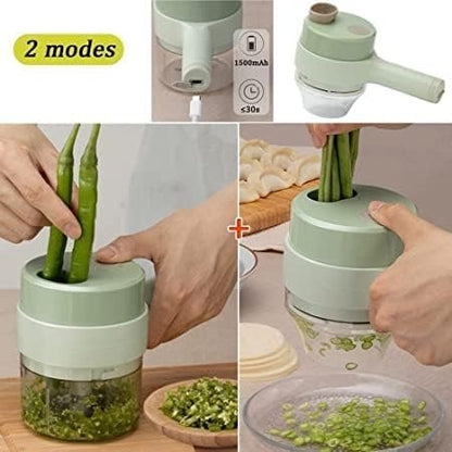 Multipurpose 4 in 1 Handheld Electric Vegetable Cutter