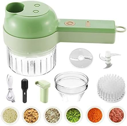 Multipurpose 4 in 1 Handheld Electric Vegetable Cutter